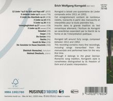 Erich Wolfgang Korngold (1897-1957): Lieder, CD