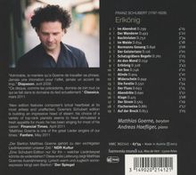Franz Schubert (1797-1828): Lied-Edition Vol.7 (Matthias Goerne) - "Erlkönig", CD