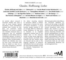 Franz Schubert (1797-1828): Lieder - "Glaube,Hoffnung,Liebe", CD