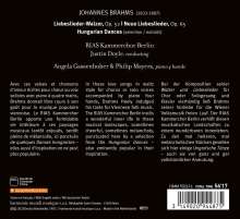 Johannes Brahms (1833-1897): Liebeslieder-Walzer opp.52a &amp; 65a, CD