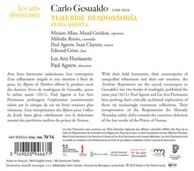 Carlo Gesualdo von Venosa (1566-1613): Responsorien (Tenebrae) zum Gründonnerstag, CD