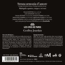 Les Cris de Paris - Strana armonia d'amore (Madrigale a quattro, cinque e sei voci), CD