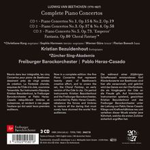 LUDWIG VAN BEETHOVEN (1770-1827) Complete Piano Concertos. CD 1: No.1, Op.15 & No.2, Op.19. CD 2: No.3, Op.37 & No.4, Op.58. CD 3: No.5, Op.73, 'Emperor' Fantasia, Op.80 'Choral Fantasy'.