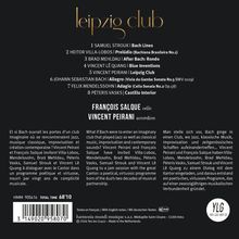 "leipzig club" oben, darunter eine Musiktitelliste und Künstler: François Salque (Cello), Vincent Peirani (Akkordeon).
