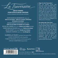 *La Traversière - Airs et Songes pour Flûte et Basse Continue.* Komponisten: Boismortier, Hotteterre, La Barre, Philidor, Blavet, Couperin. Musiker: Gabrielle Rubio, Lukas Schneider, Thibaut Roussel, Cécile Chartrain.