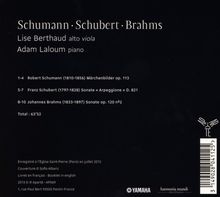 Lise Berthaud &amp; Adam Laloum - Schumann / Schubert / Brahms, CD