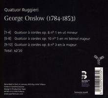 Georges Onslow (1784-1852): Streichquartette op.8 Nr.1 &amp; 3; op.10 Nr.3, CD