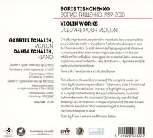 Boris Tischtschenko (1939-2010): Werke für Violine, CD