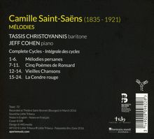 Camille Saint-Saens (1835-1921): Lieder, CD