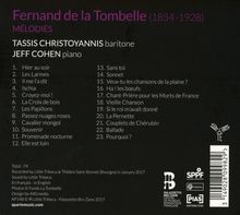 Fernand de la Tombelle (1854-1928): Lieder, CD