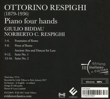 Ottorino Respighi (1879-1936): Werke für Klavier 4-händig, CD