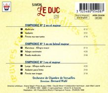 Simon le Duc (1742-1777): Symphonien Nr.1-3, CD