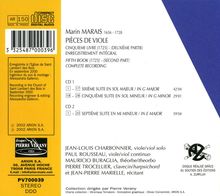 Marin Marais (1656-1728): Pieces de Viole Buch 5 (1725), 2 CDs