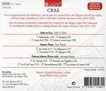 Jean Cras (1879-1932): Werke für Violine &amp; Klavier, CD