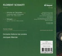 Florent Schmitt (1870-1958): Antoine et Cleopatre op.69, CD