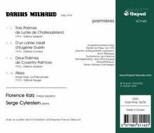 Darius Milhaud (1892-1974): Lieder, CD