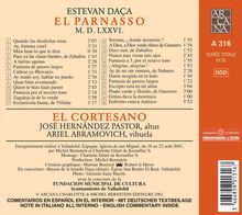Esteban Daca (1537-1575): Villancicos,Villanescas,Sonetos, CD