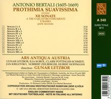 Antonio Bertali (1605-1669): Prothimia Suavissima Parte Seconda, CD
