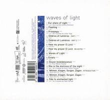 Titel: waves of light. Liste von 14 Musiktiteln und deren Dauer. Enthält Gedichte von verschiedenen Autoren und Komponisten.