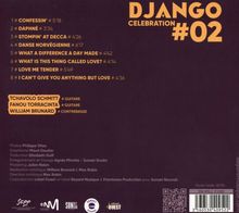Albumtitel "DJANGO CELEBRATION #02". Trackliste von 1 bis 8, Musiker: Tchavolo Schmitt, Fanou Torracinta, William Brunard.
