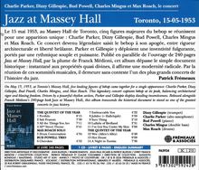 "Jazz at Massey Hall, Toronto, 15-05-1953". Konzert mit Charlie Parker, Dizzy Gillespie, Bud Powell, Charles Mingus, Max Roach.