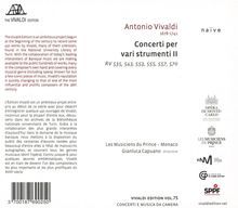 Antonio Vivaldi, Concerti per vari strumenti II, RV 535, 543, 553, 555, 557, 570. Logos und Texterläuterungen sind vorhanden.
