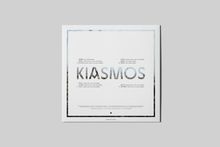KIASMOS in großen Buchstaben, umgeben von Titeln wie GRØN und THROWN. Schlichtes Design mit weißem Hintergrund.