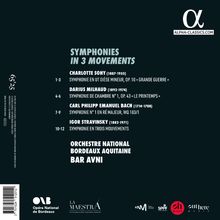 Cover mit Text über Komponisten und Symphonien, Orchester. Enthält Logos von Alpha Classics, Opéra National de Bordeaux.