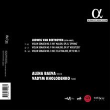 Ludwig van Beethoven Sonaten, Alena Baeva Violine, Vadym Kholodenko Klavier, Alpha Classics Logo oben rechts.