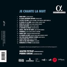 "JE CHANTE LA NUIT" ist der Titel. Eine Liste von Musiktiteln und Komponisten ist darunter aufgeführt. Logo oben rechts.
