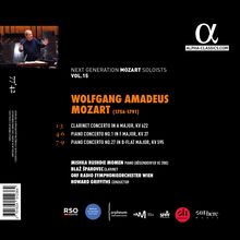 "Next Generation Mozart Soloists Vol. 15. Wolfgang Amadeus Mozart (1756-1791)." Eine Person dirigiert ein Orchester.