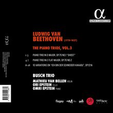 LUDWIG VAN BEETHOVEN (1770-1827) THE PIANO TRIOS, VOL.3. Werke: "Ghost", Op.70 No.1; Op.70 No.2; Op.121A. Busch Trio.