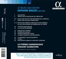 Anthoine Boesset (1586-1643): Je Meurs sans Mourir, CD