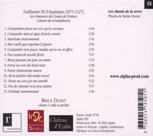 Guillaume IX d' Aquitaine (1071-1127): Chants de Troubadours, CD