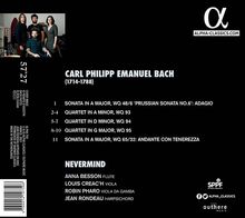 Carl Philipp Emanuel Bach (1714-1788): Flötenquartette Wq.93-95, CD