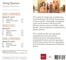 Karol Szymanowski (1882-1937): Streichquartette Nr.1 &amp; 2, CD