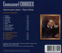 Emmanuel Chabrier (1841-1894): Klavierwerke, CD