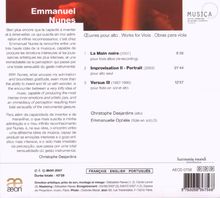 Emmanuel Nunes (1941-2012): Improvisation II - Portrait für Viola, CD