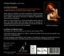 Francis Poulenc (1899-1963): La Voix Humaine für Sopran &amp; Klavier, CD