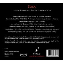 "Sola - Laurène Helstroffer Durantel, Contrebasse. Musikstücke von Hans Fryba, Vitali, Hume, Gabrielli, Biber, Delaney."