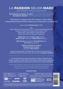 Michael Levinas (geb. 1949): La Passion Selon Marc, DVD