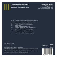 Johann Sebastian Bach, A selection of harpsichord works, Cristiano Gaudio, harpsichord, enthält diverse Werke mit BWV-Nummern.