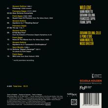 Playlist mit Komponisten und Titeln wie Giovanni Sollima, Frank Zappa. Auflistung von Stücken und Beteiligten.