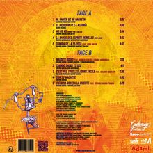 Trackliste:

**FACE A**
1. Al Vaivén de Mi Carreta - 3:37
2. El Medidor de la Alegría - 4:00
3. No No No - 3:54
4. La Danse des Esprits Rebelles - 3:42
5. Cumbia de la Playita - 4:45

**FACE B**
1. Maldito Bicho - 3:18
2. Cuando Salga el Sol - 4:11
3. C’est Pas Tous les Jours Facile - 2:36
4. Con su Machete - 4:00
5. Victoria Contra la Muerte - 5:26

Hintergrund: Orange mit grafischen Elementen. Am unteren Rand ein tanzendes Skelett.