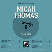 Micah Thomas (geb. 1997): Piano Solo (180g) (Limited Numbered Edition), 2 LPs