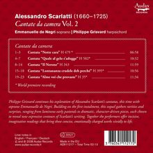 Album von Alessandro Scarlatti (1660–1725), "Cantate da camera Vol. 2", mit Emmanuelle de Negri und Philippe Grisvard.