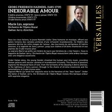Titel: INEXORABLE AMOUR. Künstler: Georg Friedrich Haendel. Soprano: Marie Lys. Orchestre de l'Opéra Royal.