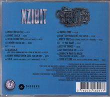 Das Bild zeigt eine Trackliste eines Albums mit 16 Songs, darunter "Intro (Restless)", "Front 2 Back" und "Loud & Clear". Es gibt ein Logo "Diggers Factory" und das Wort "Restless" in stilisierten Buchstaben.