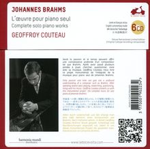 Johannes Brahms (1833-1897): Sämtliche Klavierwerke, 6 CDs