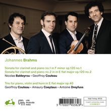 Johannes Brahms (1833-1897): Sonaten für Klarinette &amp; Klavier op.120 Nr.1 &amp; 2, CD